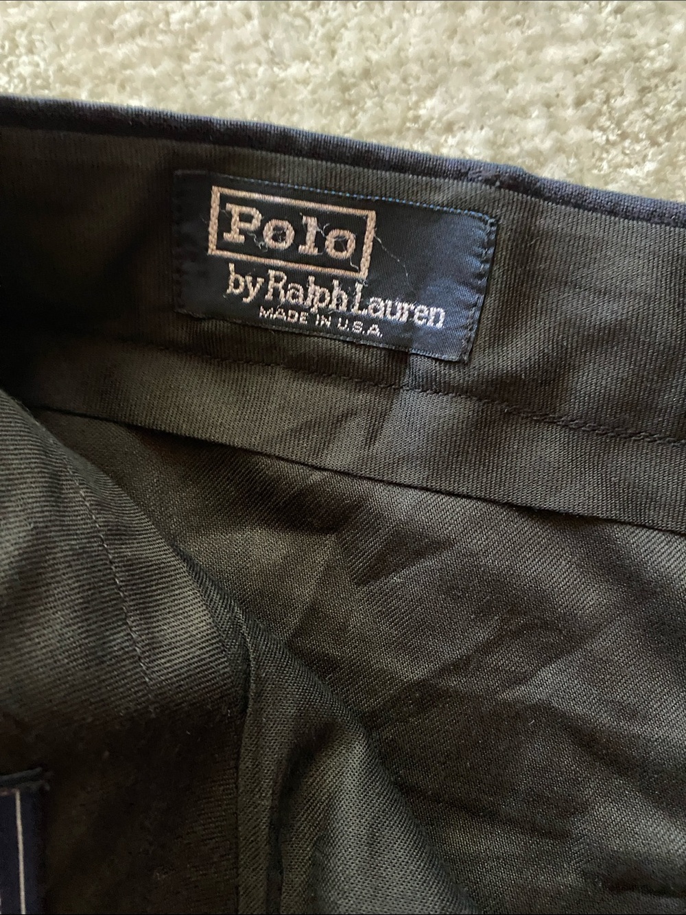 Polo Ralph Lauren Men’s Navy Blue Linen Pleated Front Shorts Size 36 - Picture 3 of 5